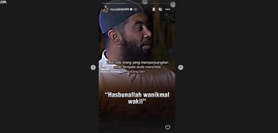 Unggahan Muzdalifah (Dok. Instagram)