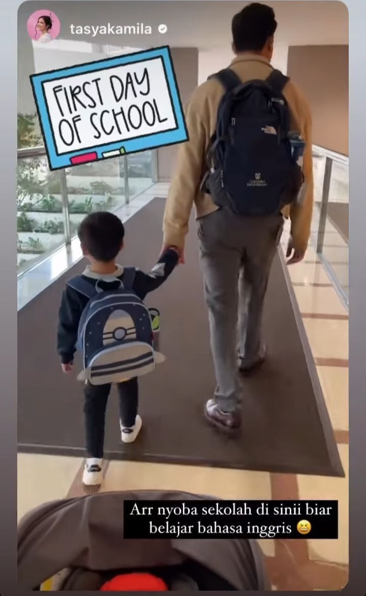 Momen Arrasya Anak Tasya Kamila Sekolah di Amerika. (Instagram/@tasyakamila)
