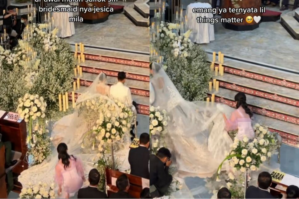 Febby Rastanty Jadi Bridesmaid di Pernikahan Jessica Mila (TikTok/@thetrueunoia)