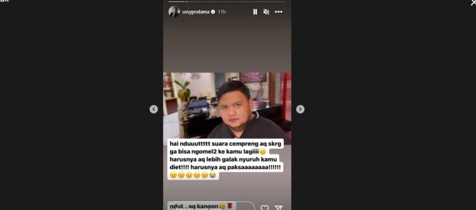 Postingan Ussy Sulistiawaty tentang sang adik (Instagram)