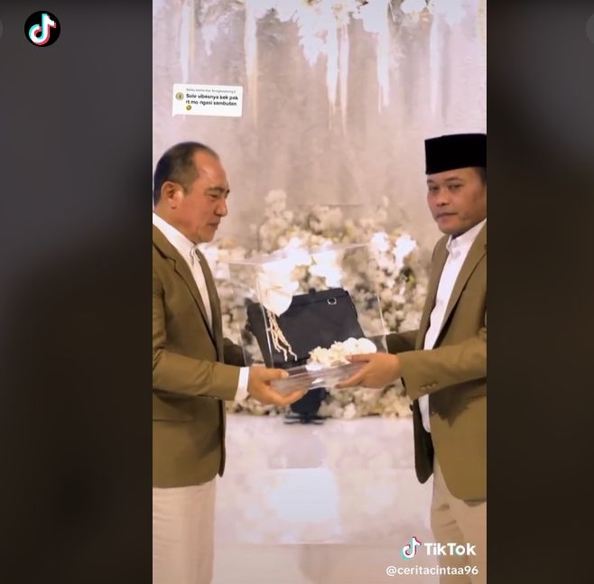 Potret Sule di Lamaran Rizky Febian dan Mahalini. (TikTok/ceritacintaa96)