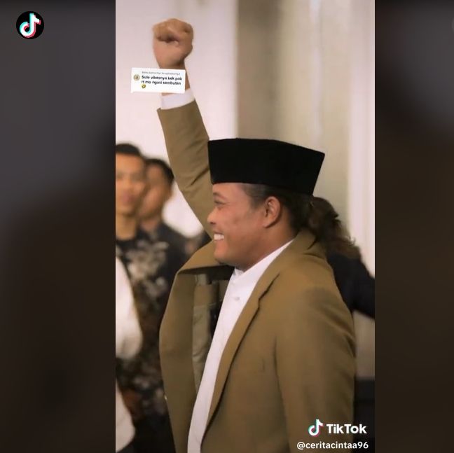 Potret Sule di Lamaran Rizky Febian dan Mahalini. (TikTok/ceritacintaa96)