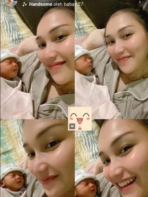 Potret Ayu Ting Ting Momong Baby Sumehra. (Instagram/ayutingting92)