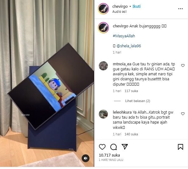 TV di rumah baru Raffi Ahmad. 