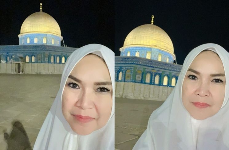 Potret Liburan Umi Kalsum ke Yordania. (Instagram/@mom_ayting92_)