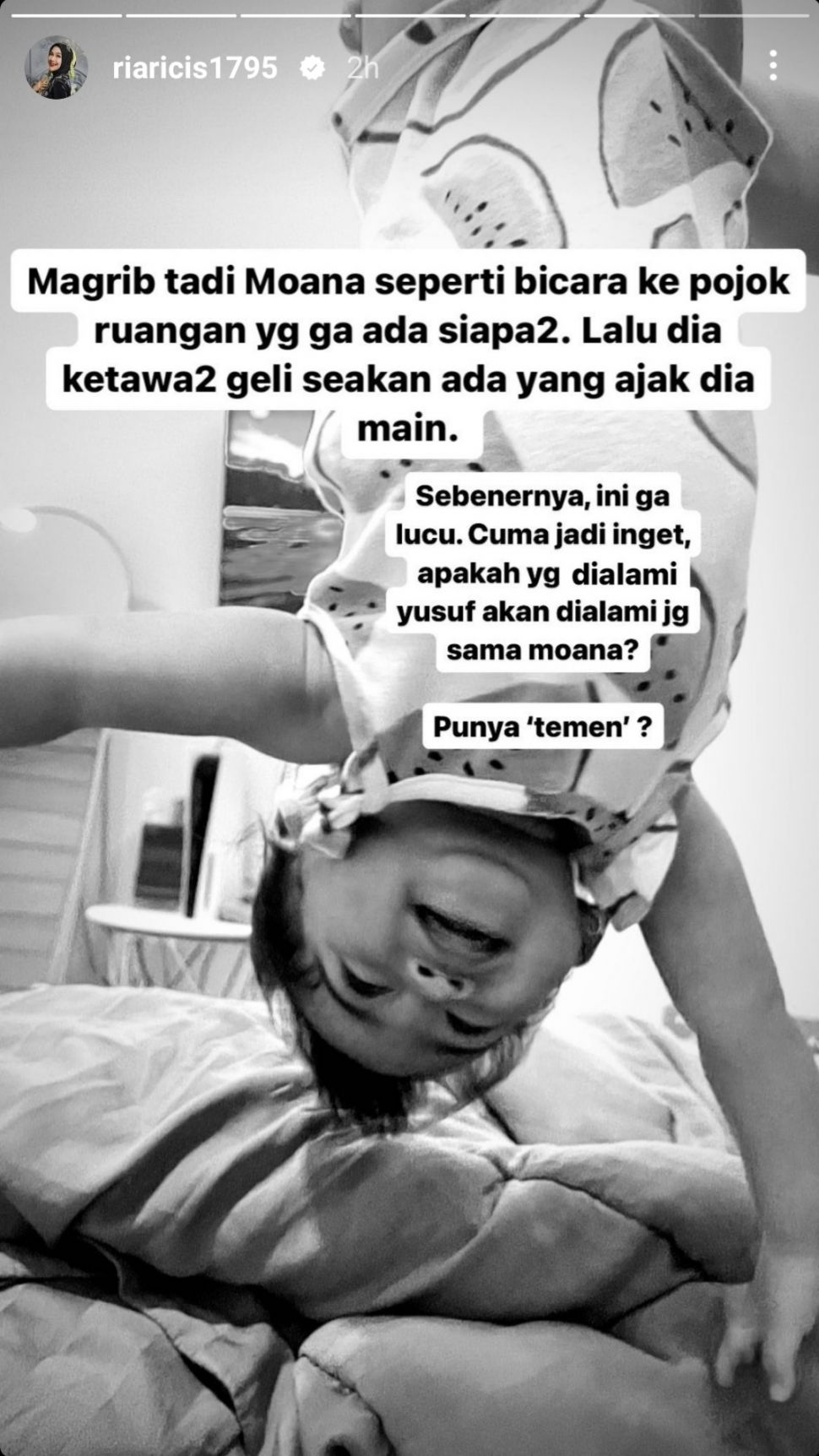 Ria Ricis Curiga Moana Punya 'Teman' Tak Kasat Mata. (Dok: Istimewa)