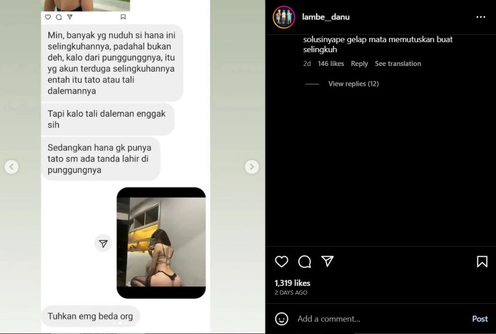 Wanita yang diduga selingkuhan Christian Sugiono (Instagram)