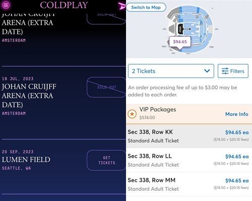 Viral alternatif nonton Coldplay cuma Rp 19 juta di AS. (Twitter)