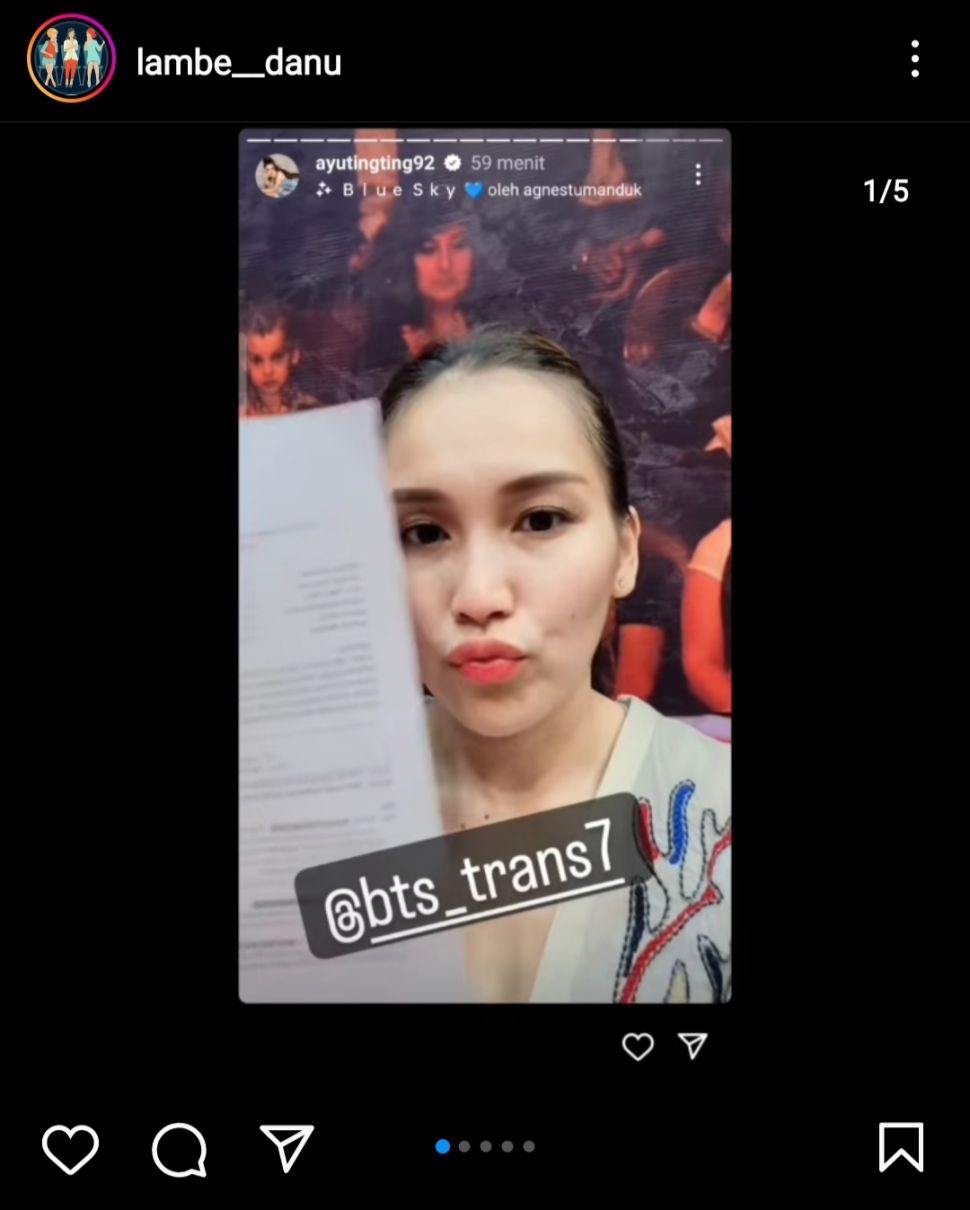 Wajah Ayu Ting Ting menarik perhatian netizen.  (Dok. Instagram)