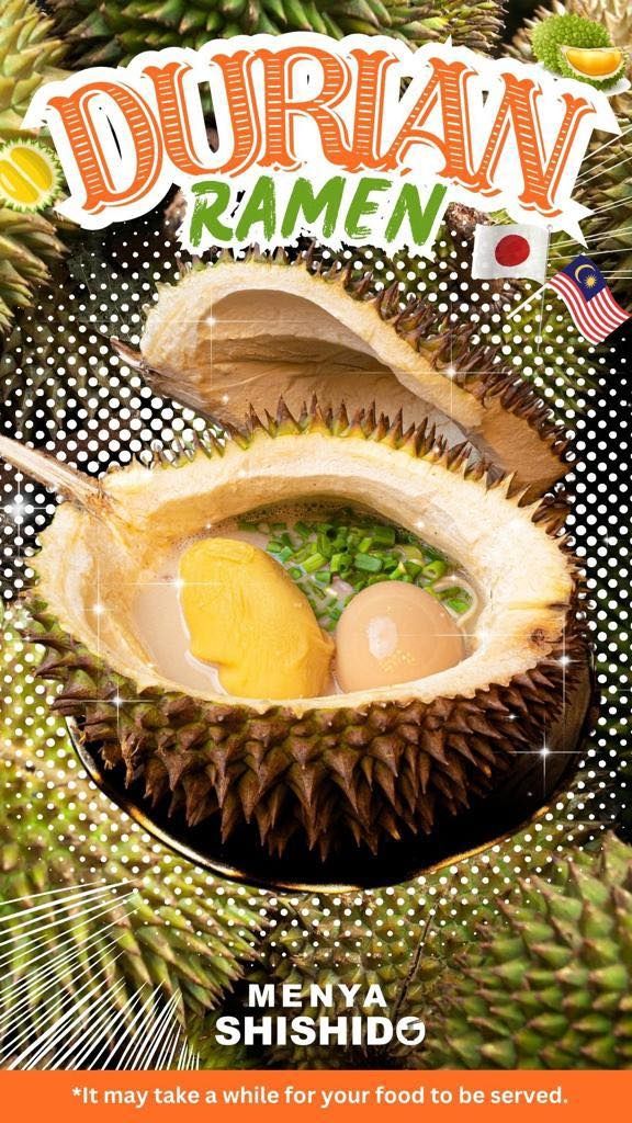 Ramen durian (Facebook Menya Shi Shi Do)