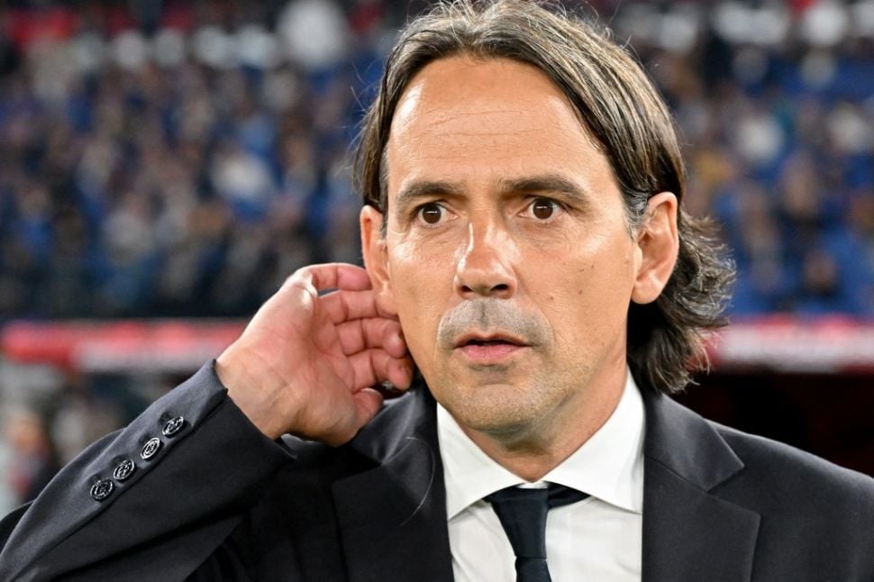 Pelatih Inter Milan Simone Inzaghi membawa timnya menjuarai Coppa Italia 2023, Kamis (25/5/2023). [Alberto Pizzoli/AFP]