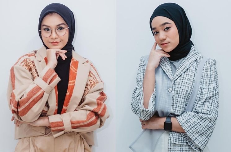 Adu Gaya Salma dan Nabila. (Instagram/@salmasalsabil12/@nabilataqiyyah)