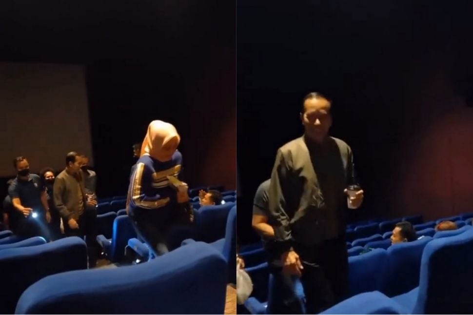 Fashion Mewah Iriana Jokowi Saat Nonton Bioskop (TikTok)