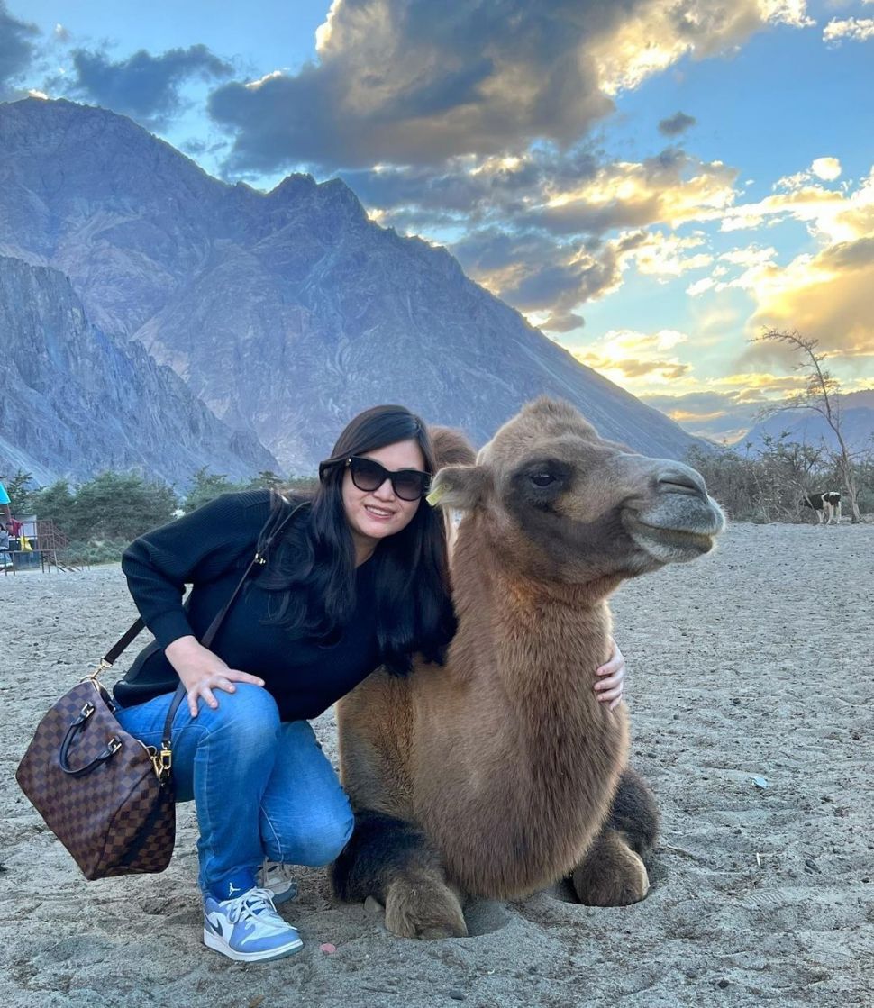 Givela Harsono asyik liburan di Ladakh, India. [Instagram]