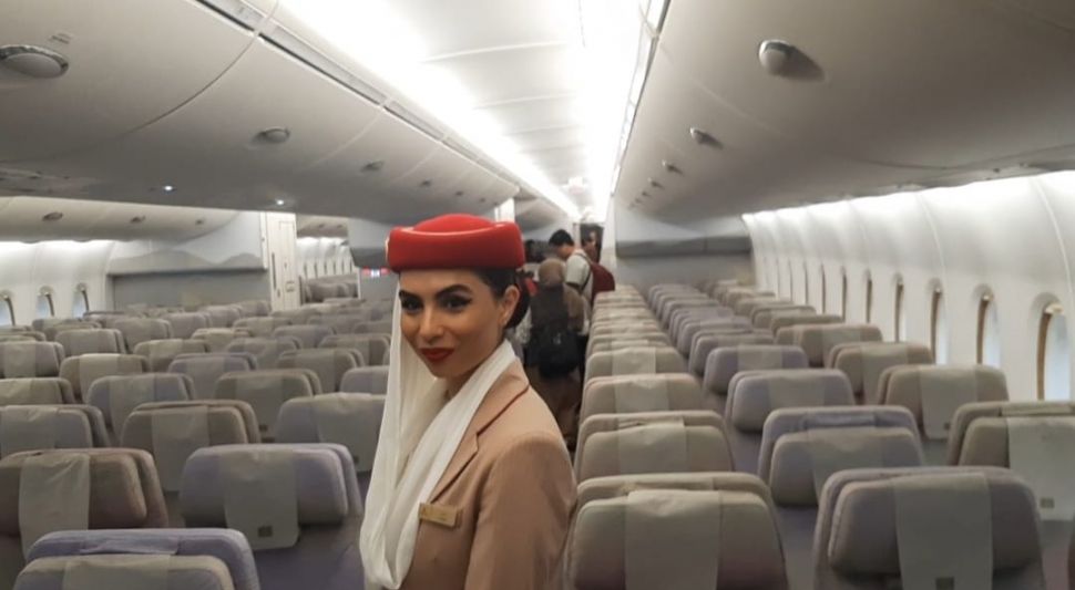 Economy Class di Pesawat Super Jumbo Emirates A380 (Suara.com/Ummi Hadyah Saleh)