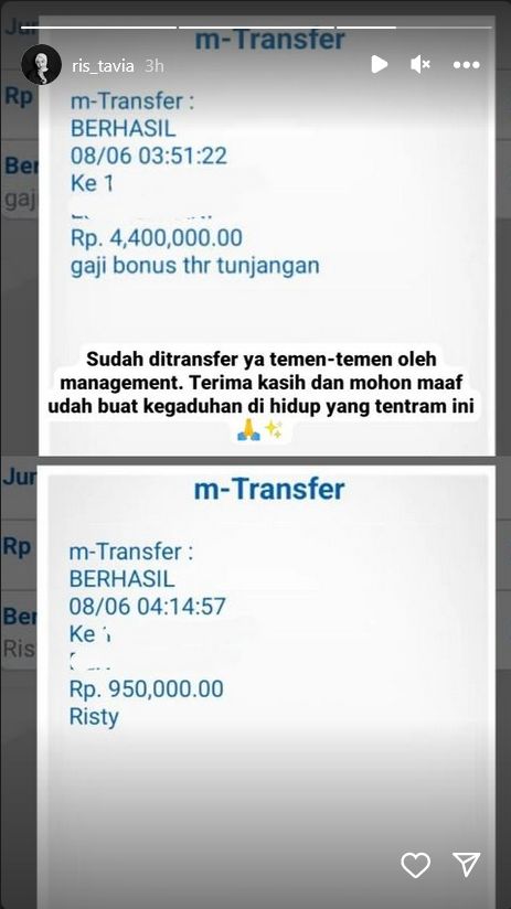 Total Uang yang Diperjuangkan Eks Karyawan Tasyi Asthasyia. (Dok Instagram/@ris_tavia)