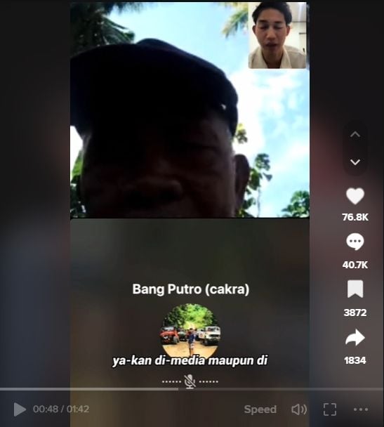 Richard Theodore meminta maaf ke Pak Asman (TikTok)