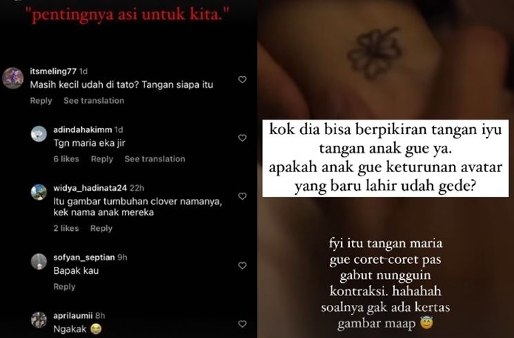 Respons Julian Jacob usai anaknya yang bayi dikira sudah tatoan [Instagram/@julianjacs]