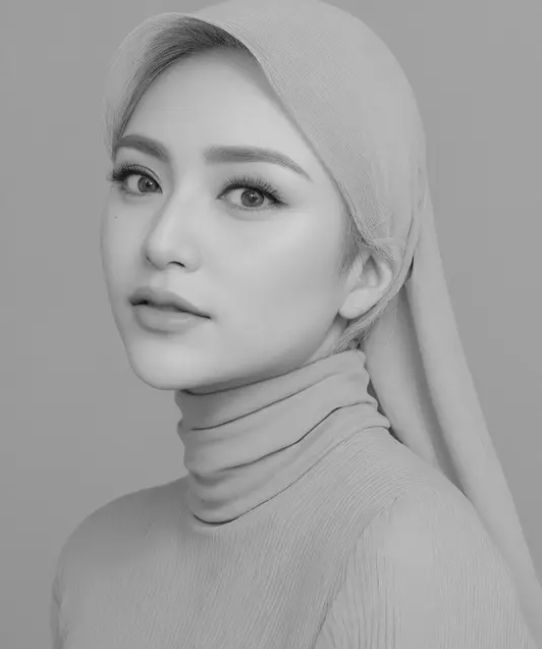 Potret Artis Berhijab Ikutan Trend AI Korea. (Instagram/nathalieholscher)