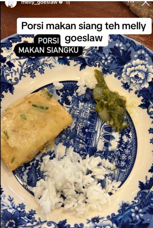 Porsi makan Melly Goeslaw (TikTok @sylviasyl5)