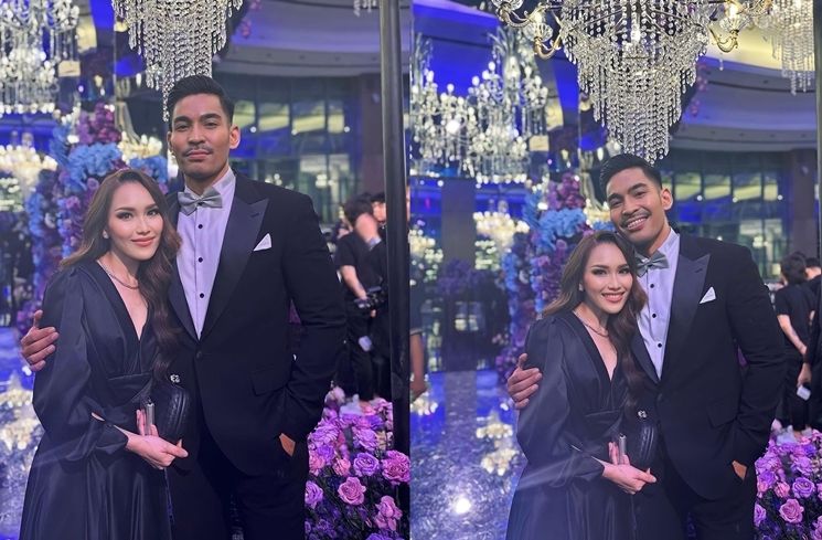 Potret Ayu Ting Ting di Resepsi Pernikahan Kevin Sanjaya - Valencia Tanoe.  (Instagram/@ayutingting92)