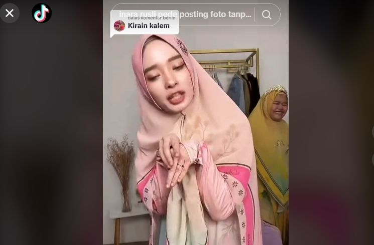 Momen Inara Rusli Live Tiktok Banjir Hujatan. (TikTok/@imalaura18)