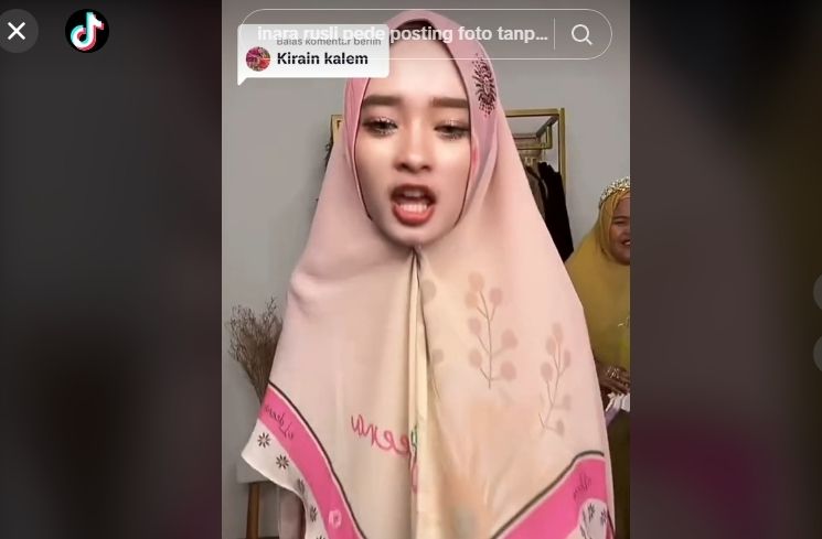 Momen Inara Rusli Live Tiktok Banjir Hujatan. (TikTok/@imalaura18)