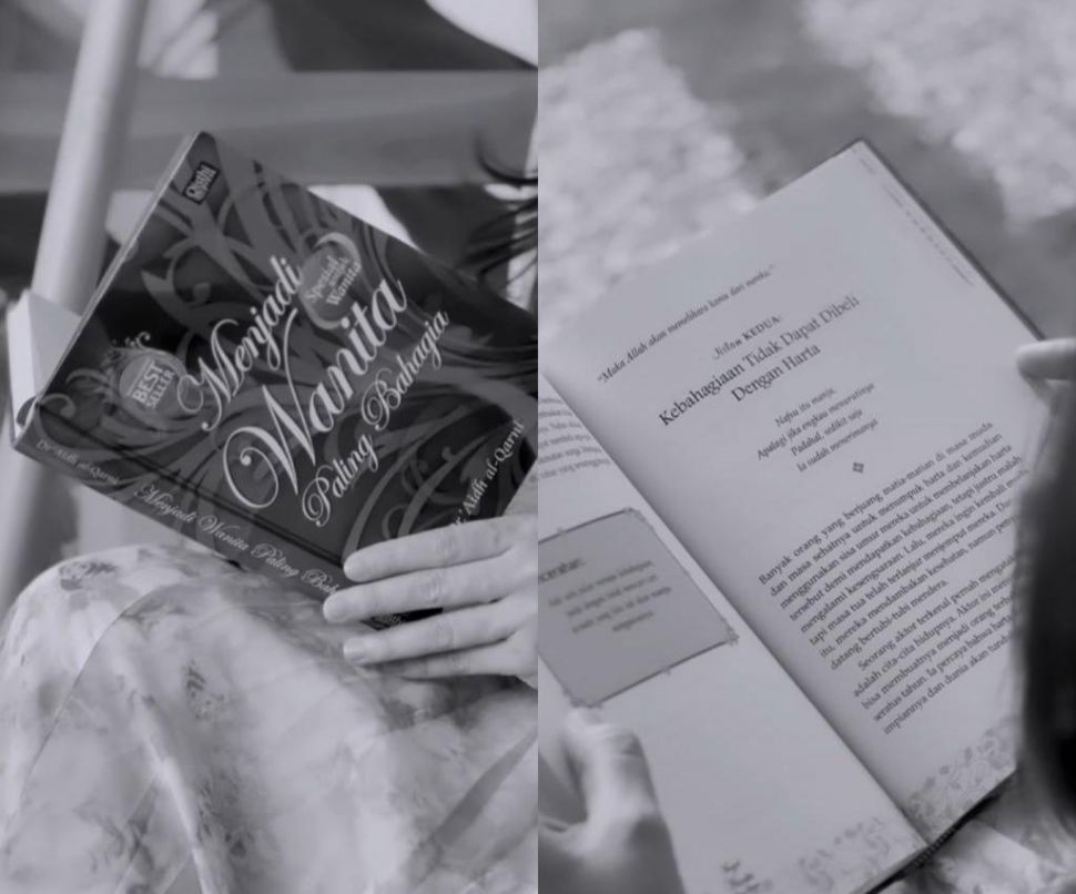 Menerka Maksud Nathalie Holscher yang Memeluk Buku Karya Aidh al-Qarni dalam Video Lepas Hijab. (Instagram)