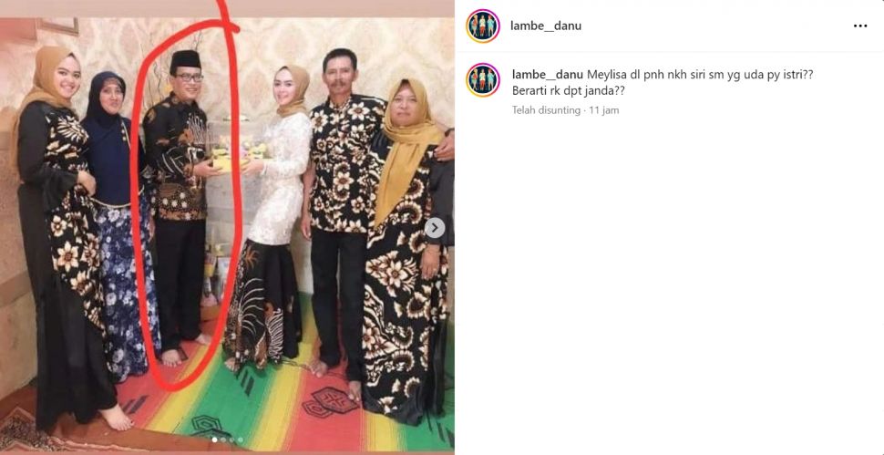 Meylisa Zaara diduga sudah pernah nikah siri (Instagram/@lambe__danu)