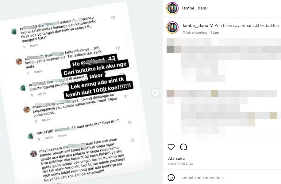 Meylisa Zaara tak terima disebut punya sugar daddy dan jadi perebut pria beristri. (Instagram)