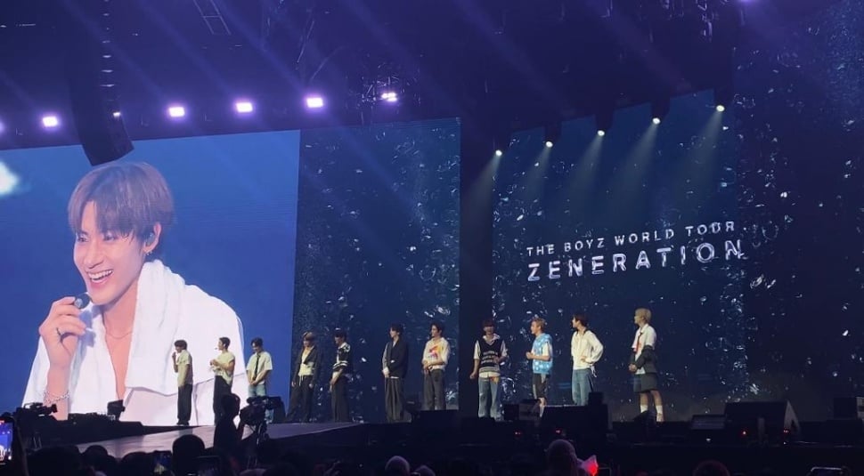 Eric The Boyz di konser The Boyz 2nd World Tour: Zeneration yang digelar di Jakarta pada Sabtu (29/7/2023). [Suara.com/Tiara Rosana]