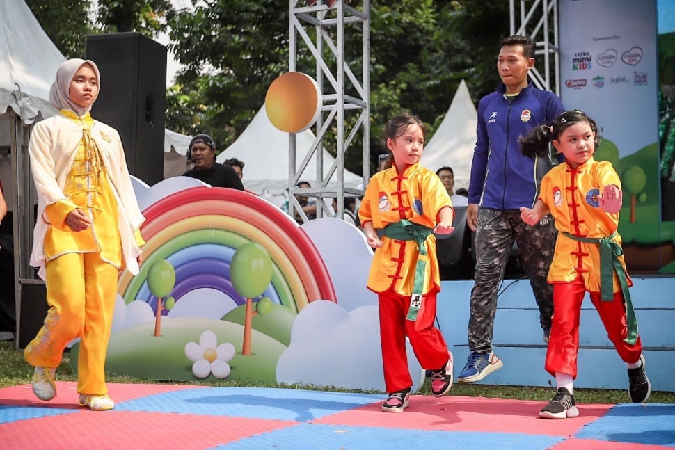 Pertunjukan Seni Bela Diri dari Gempita dan Sampoerna Academy. (Dok: Jamal Ramadhan/kumparan)