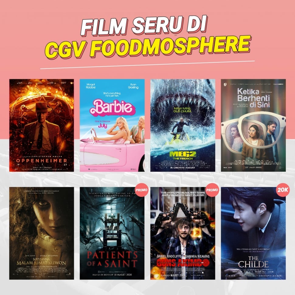 Jadwal film di CGV Foodmoshpere. (Dok: Istimewa)