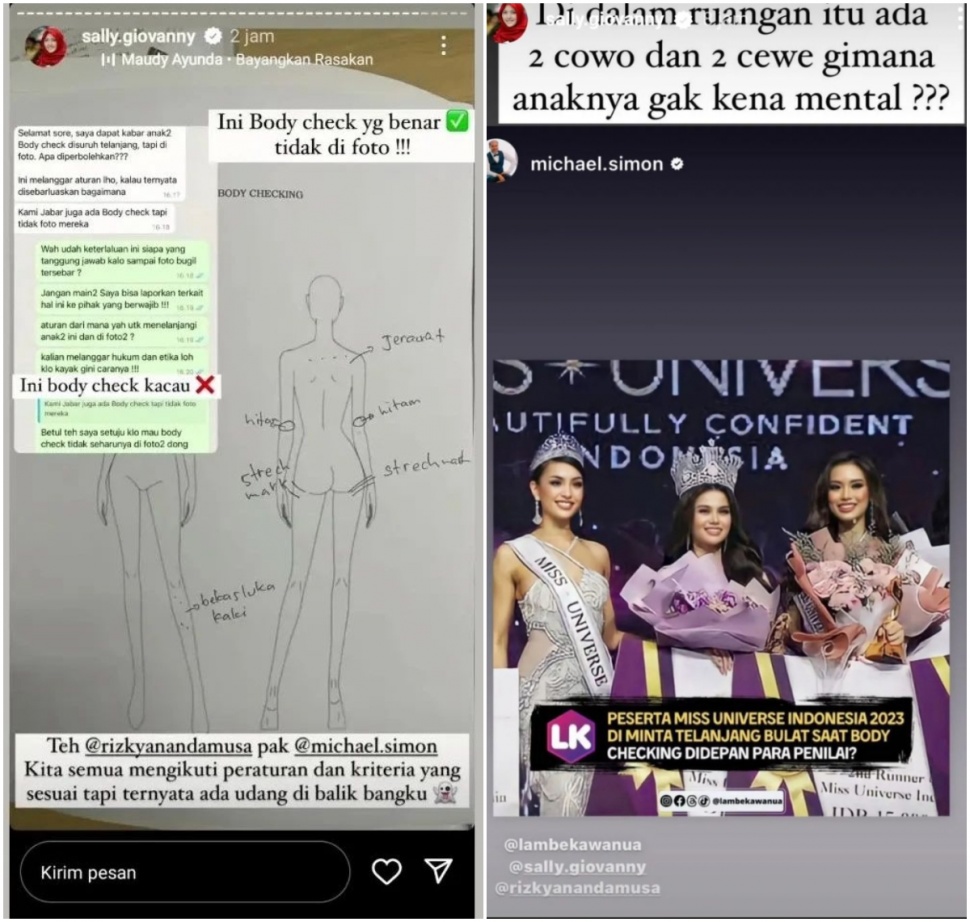 Geger Finalis Miss Universe Indonesia 2023 Diminta Telanjang Dan