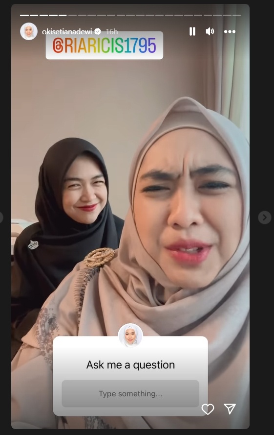 Ria Ricis protes kepada Oki Setiana Dewi (Instagram)