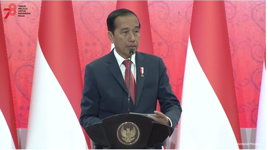 Presiden Joko Widodo membuka Sidang ASEAN Inter Parliamentary Assembly (AIPA) ke-44 yang digelar di Hotel Fairmont Senayan, Jakarta Pusat pada Senin (7/8/2023).