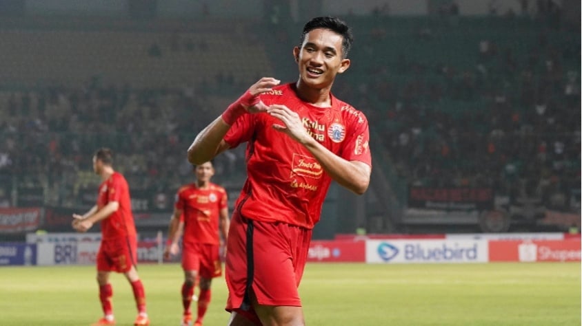 Ekspresi Bek Persija, Rizky Ridho Usai Mencetak Gol Ke Gawang Borneo FC Pada Laga Pekan Ke-7 BRI Liga 1 Musim 2023/2024 (persija.id)