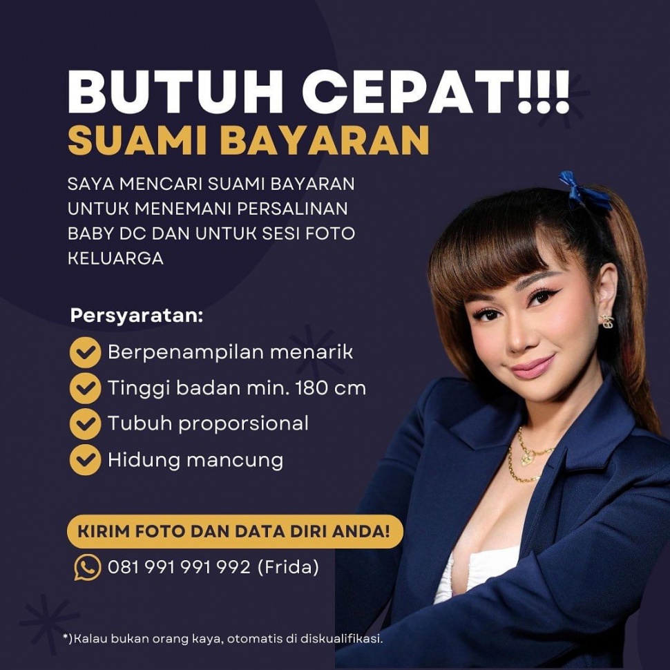 Di Instagram, Denise Chariesta membuka lowongan untuk suami bayaran buat menemani persalinannya yang akan berlangsung dalam waktu dekat. [Instargam]