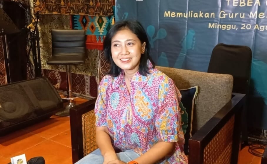 Erie Suzan di kawasan Cikini, Jakarta Pusat, Minggu (20/8/2023). [Suara.com/ Tiara Rosana]