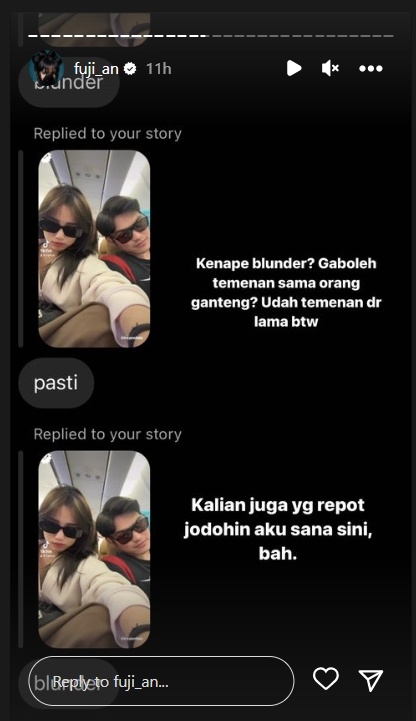 Klarifikasi Fuji soal Irzan Faiq (Instagram)