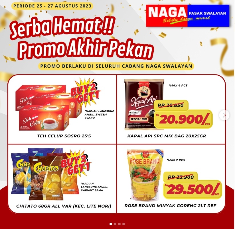 Promo Akhir Pekan Naga Swalayan/Instagram