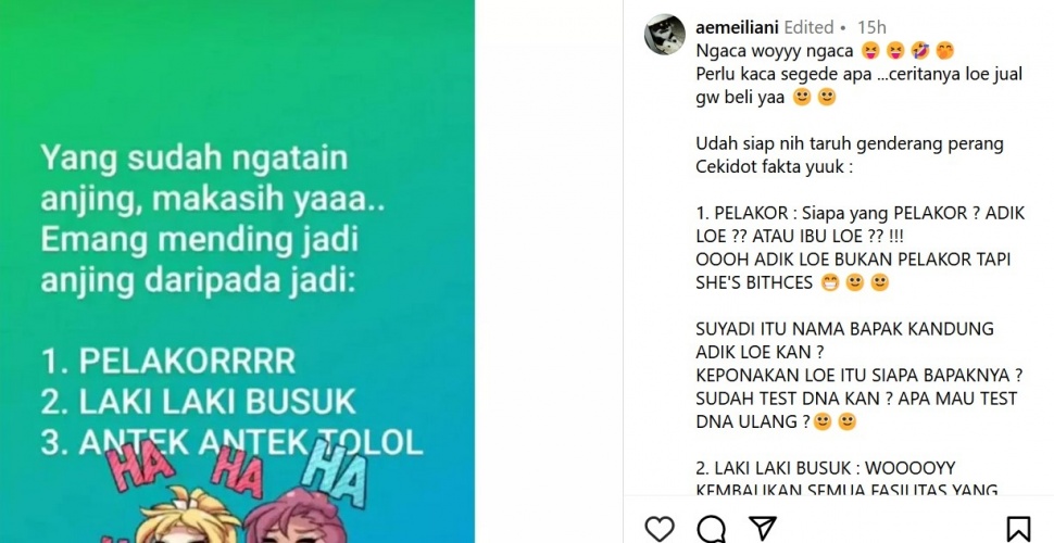 Unggahan yang diduga dibuat oleh kakak Putri Anne. [Instagram]