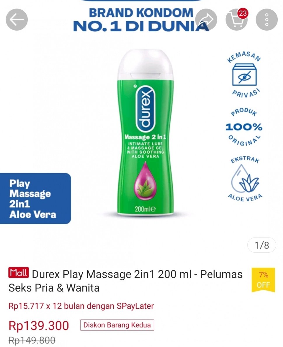 Rekomendasi pelumas seks. (Dok. Shopee)