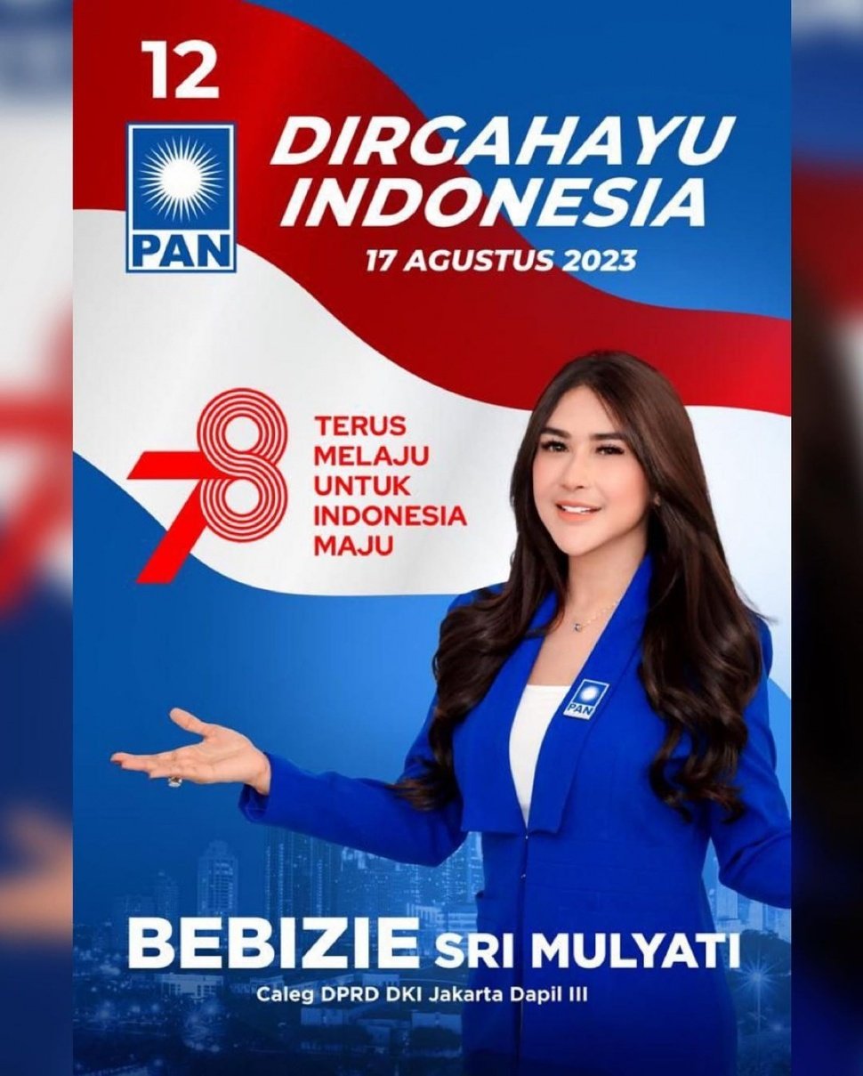 Bebizie maju sebagai caleg dari PAN. [Instagram]