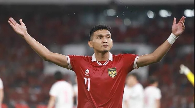 Striker Timnas Indonesia, Dendy Sulistyawan tampil pada laga FIFA Matchday kontra Turkmenistan. [dok. PSSI]