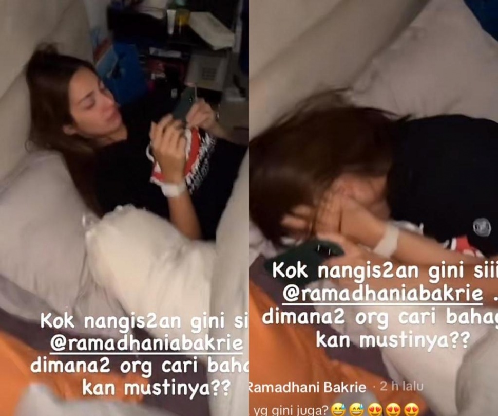 Nia Ramadhani Nonton Drakor Sampai Nangis. (TikTok)