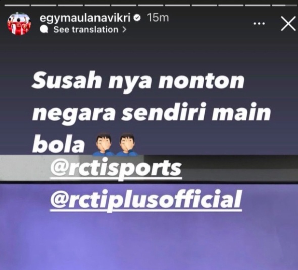 Egy Maulana Vikri sempat ngamuk-ngamuk karena tak bisa nonton streaming Timnas Indonesia U-23 saat mengalahkan Taiwan 9-0. (Instagram)