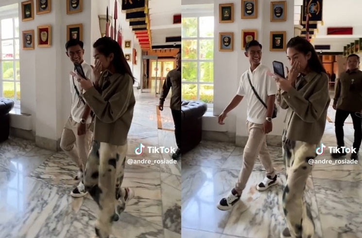 Potret Azizah Salsha dan Pratama Arhan Diundang Prabowo. (Instagram/@andre_rosiade)