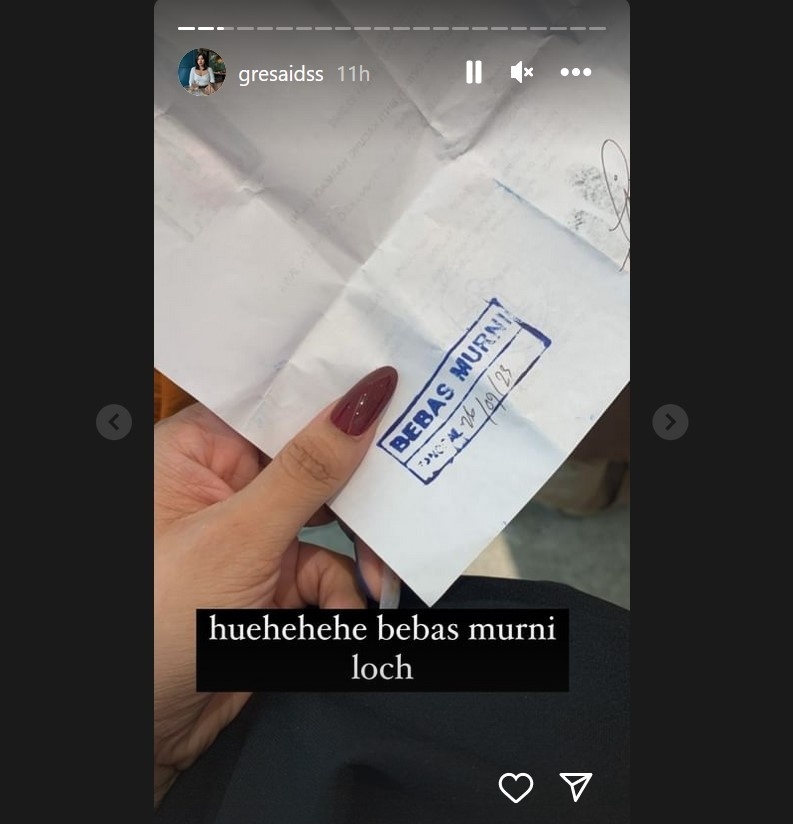 Dea OnlyFans menunjukkan surat kebebasannya. [Instagram]