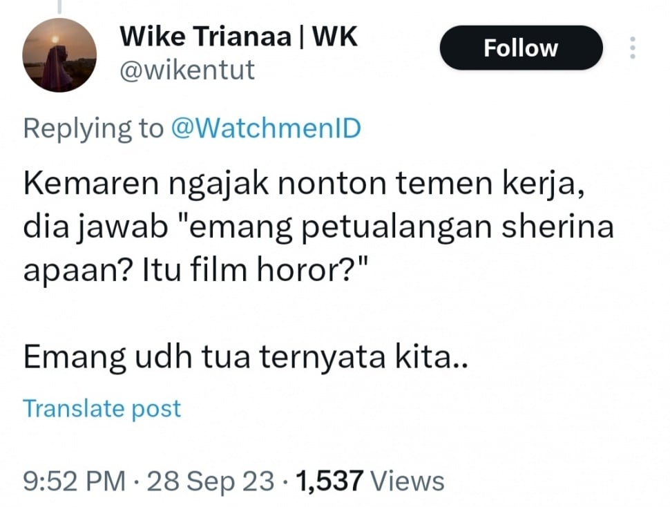 Komentar Kocak Netizen Tentang Film Petualangan Sherina 2 (Dok. X)